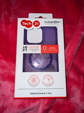 tech21 FlexShock Purple MagSafe Case for 2022 iPhone 6.7" Pro